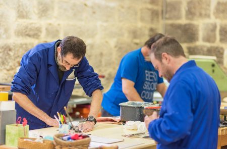 Briviesca, Spain - November 7, 2018: People With Special Needs O Teachers at Workshop